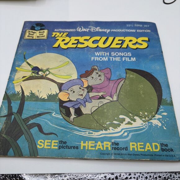 VTG Mixed Lot of 5 Walt Disney Read Along Books And Records 33 1/3 RPM-Flaws - Picture 11 of 16